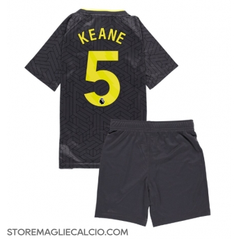 Everton Michael Keane #5 Maglia Gara Trasferta Repliche 2024-25 Bambino Maniche Corte